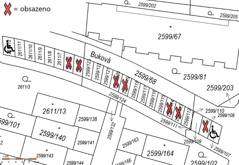 PRODEJ PARKOVACÍHO STÁNÍ Č. 8, MLADÉ, ČESKÉ BUDĚJOVICE