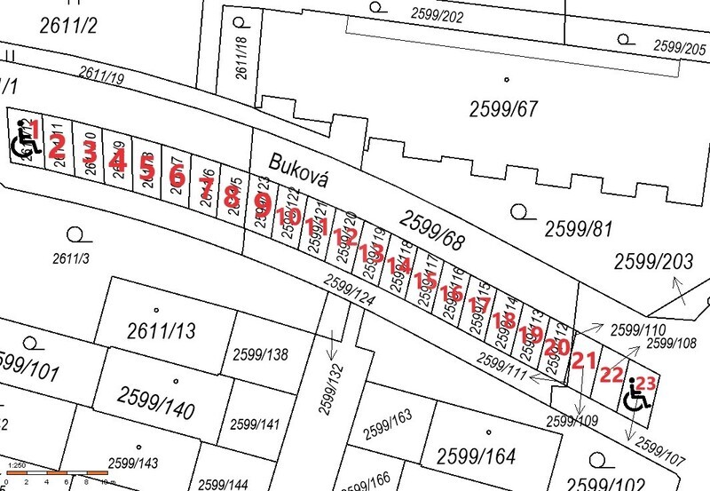 PRODEJ PARKOVACÍHO STÁNÍ Č. 8, MLADÉ, ČESKÉ BUDĚJOVICE