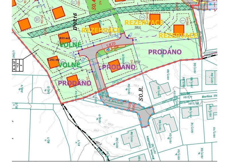PRODEJ STAVEBNÍ PARCELY 1.251 M2, RUDOLFOV U ČESKÝCH BUDĚJOVIC