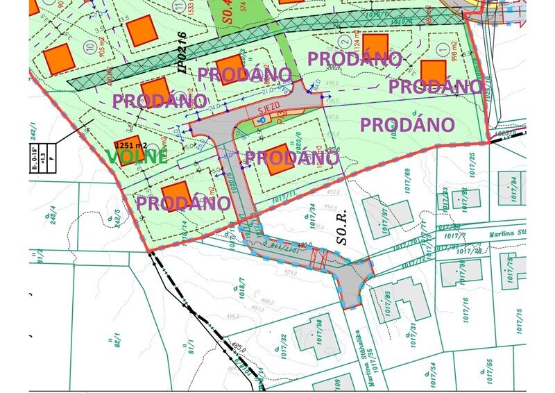 PRODEJ STAVEBNÍ PARCELY 1.251 M2, RUDOLFOV U ČESKÝCH BUDĚJOVIC