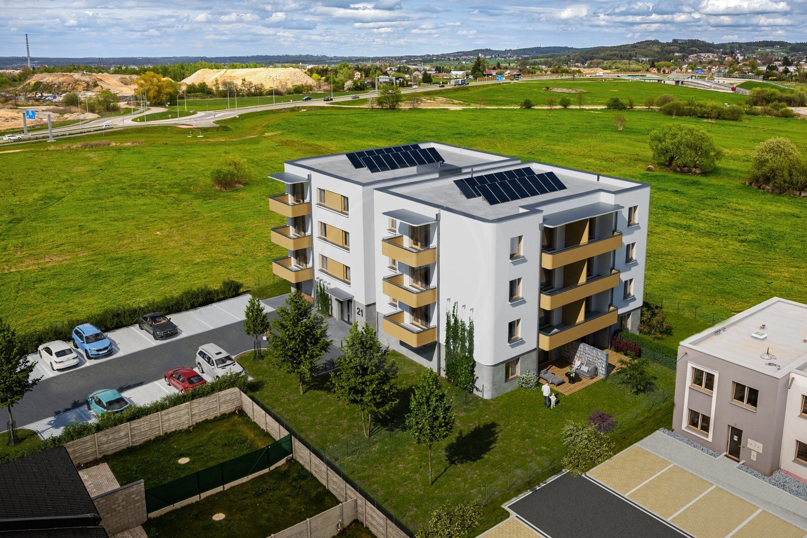 PRODEJ NOVÉHO BYTU 3+KK S TERASOU, ŠROUBÁRENSKÁ, ČB