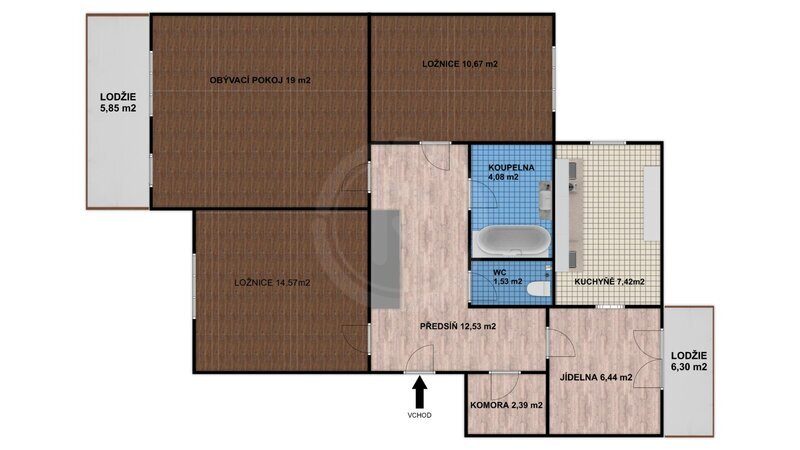 PRODEJ ZDĚNÉHO BYTU, J. Š. BAARA, CENTRUM ČESKÝCH BUDĚJOVIC