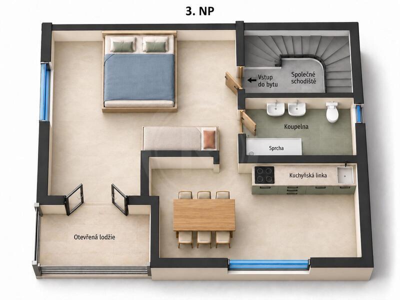PRODEJ RD, 3 APARTMÁNY, PARKOVÁNÍ, ČESKÝ KRUMLOV