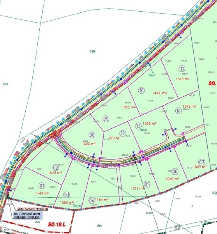 PRODEJ STAVEBNÍCH PARCEL 971 - 1.441 M2, LIPÍ U Č. BUDĚJOVIC