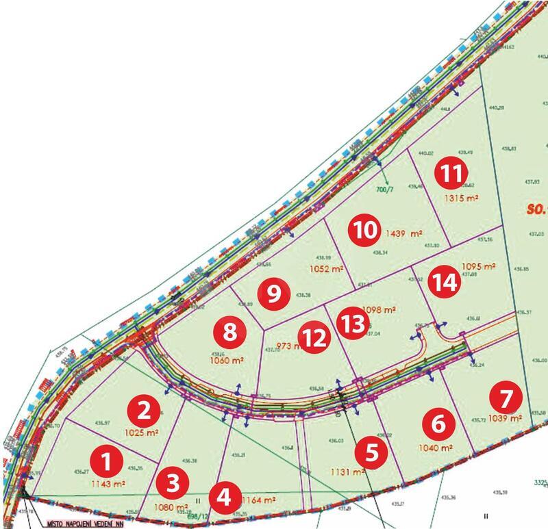 PRODEJ STAVEBNÍCH PARCEL 971 - 1.441 M2, LIPÍ U Č. BUDĚJOVIC