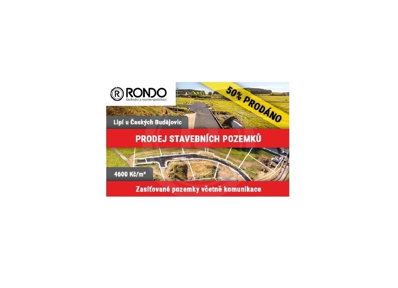 PRODEJ STAVEBNÍCH PARCEL 971 - 1.441 M2, LIPÍ U Č. BUDĚJOVIC