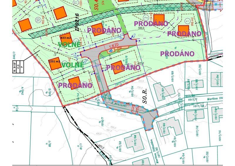 PRODEJ STAVEBNÍ PARCELY 833 M2, RUDOLFOV U ČESKÝCH BUDĚJOVIC