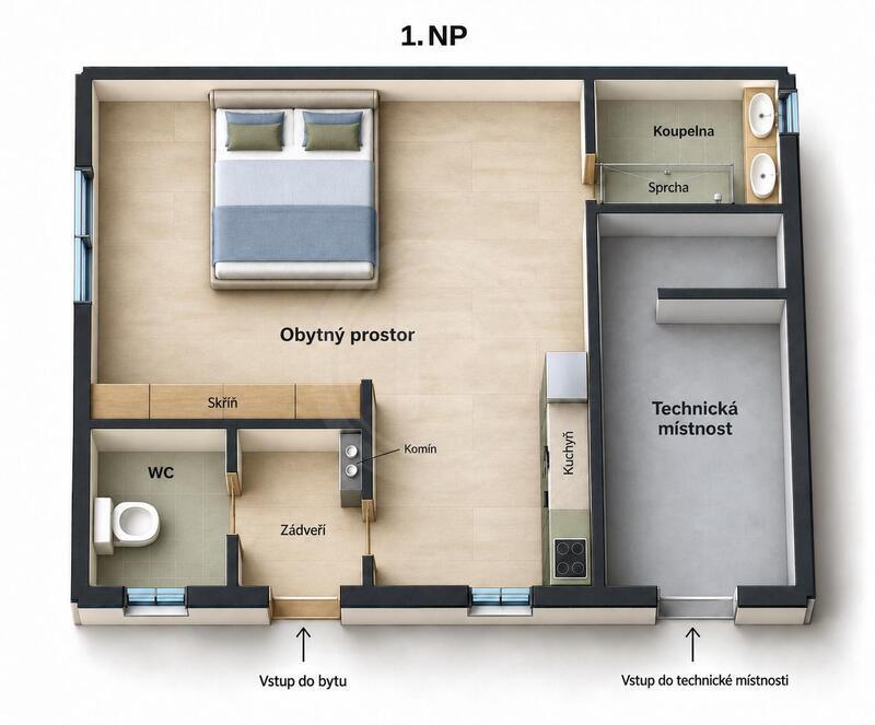 PRODEJ RD, 3 APARTMÁNY, PARKOVÁNÍ, ČESKÝ KRUMLOV