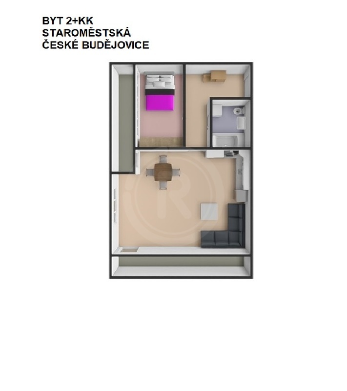 PRODEJ BYTU 2+KK, STAROMĚSTSKÁ, ČESKÉ BUDĚJOVICE